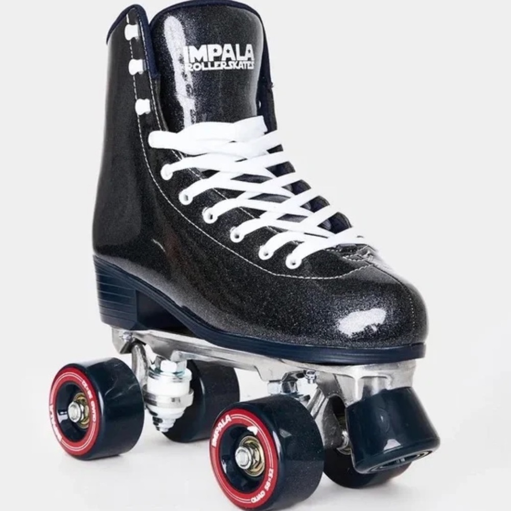Impala Black Midnight Glitter Roller Skates - US 9